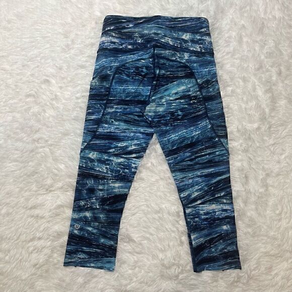 Lululemon Speed Up Crop 21" Size 6 Tidal Blue Multi Side Pockets Stretch Legging - Picture 12 of 13